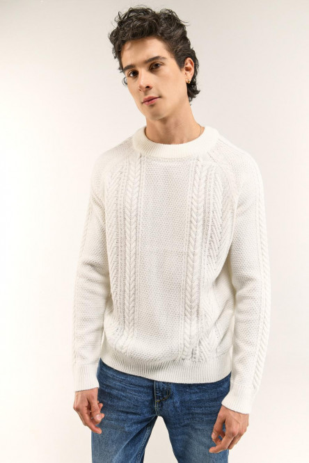 Suéter cuello redondo