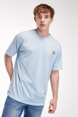 Camiseta manga corta naranja con bordado en frente