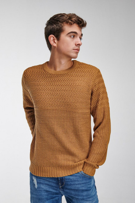 Suéter cuello redondo