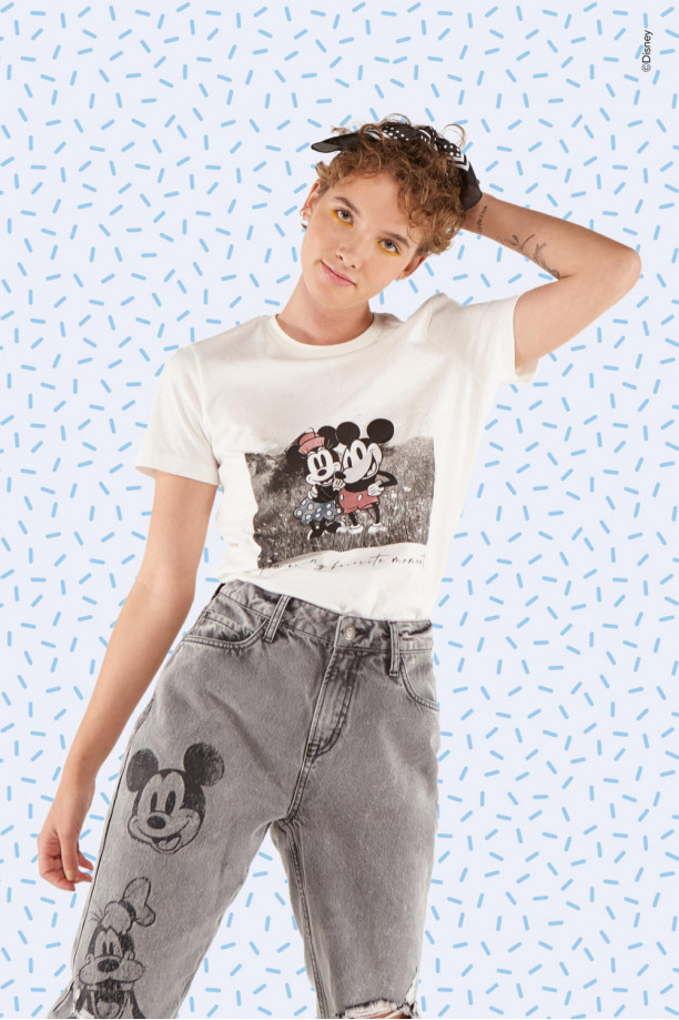 CAMISETA BLANCA MICKEY Y MINNIE