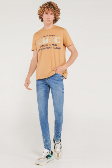 Camiseta manga corta estampada