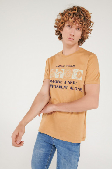 Camiseta manga corta estampada