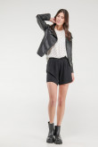Chaqueta efecto piel