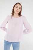 Blusa unicolor manga larga