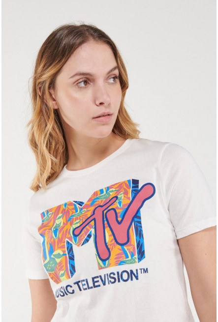 Camiseta manga corta estampada de MTV.