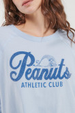 Camiseta, manga ranglan con frente estampado de Snoopy.