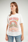 Camiseta, manga corta, con estampado en frente.